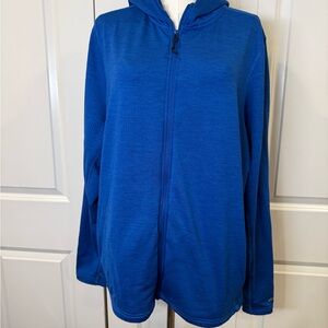 Womens 2XL Blue Zip-Up Hoodie